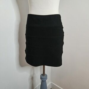 Guess Y2K  Layered Black‎ Mini Skirt Size XL Stretch